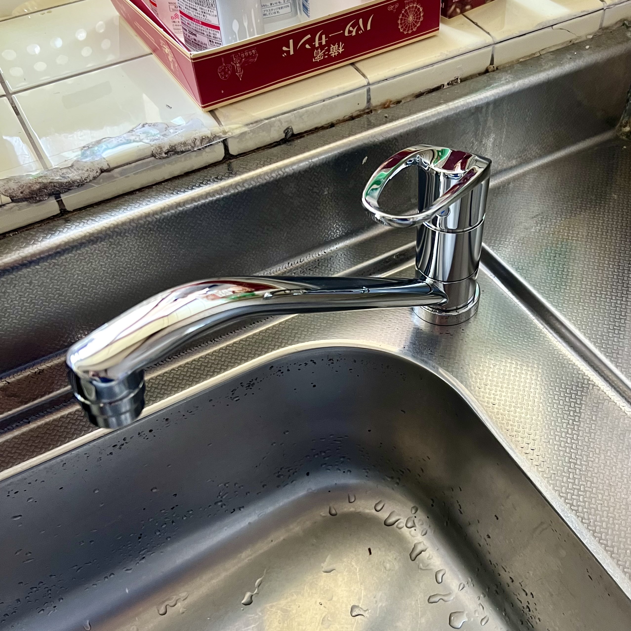 故障したキッチン水栓交換後