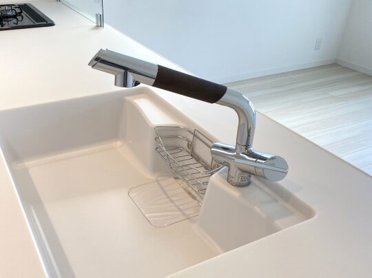 浄水器一体型水栓の施工写真