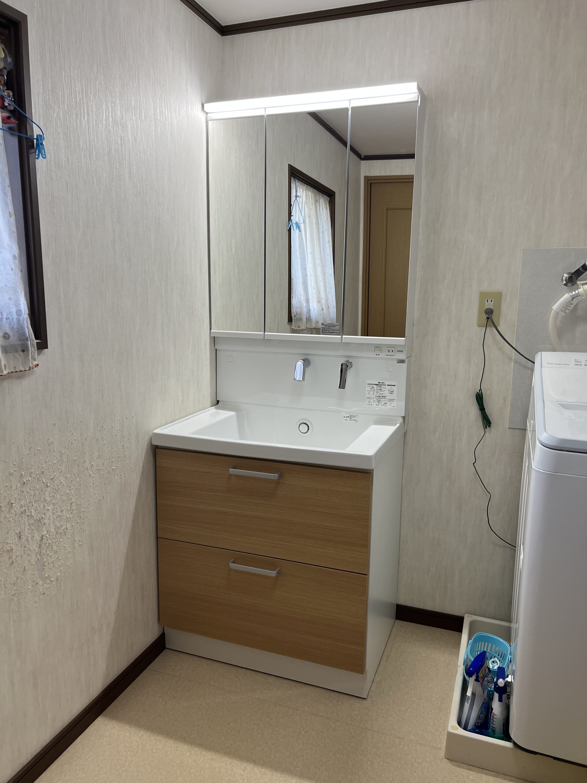 リフォーム後の洗面台