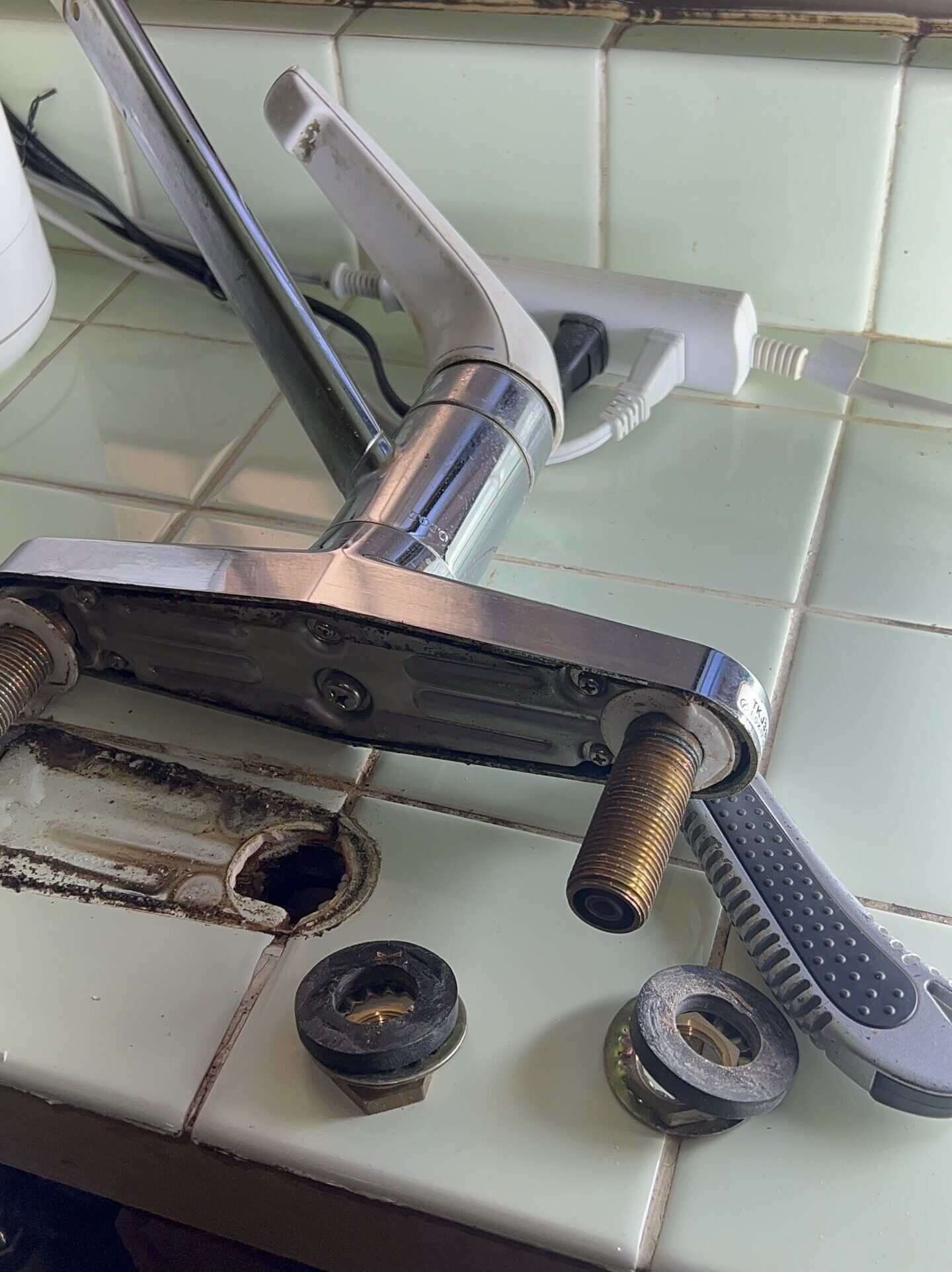 台付水栓の交換作業中の写真②