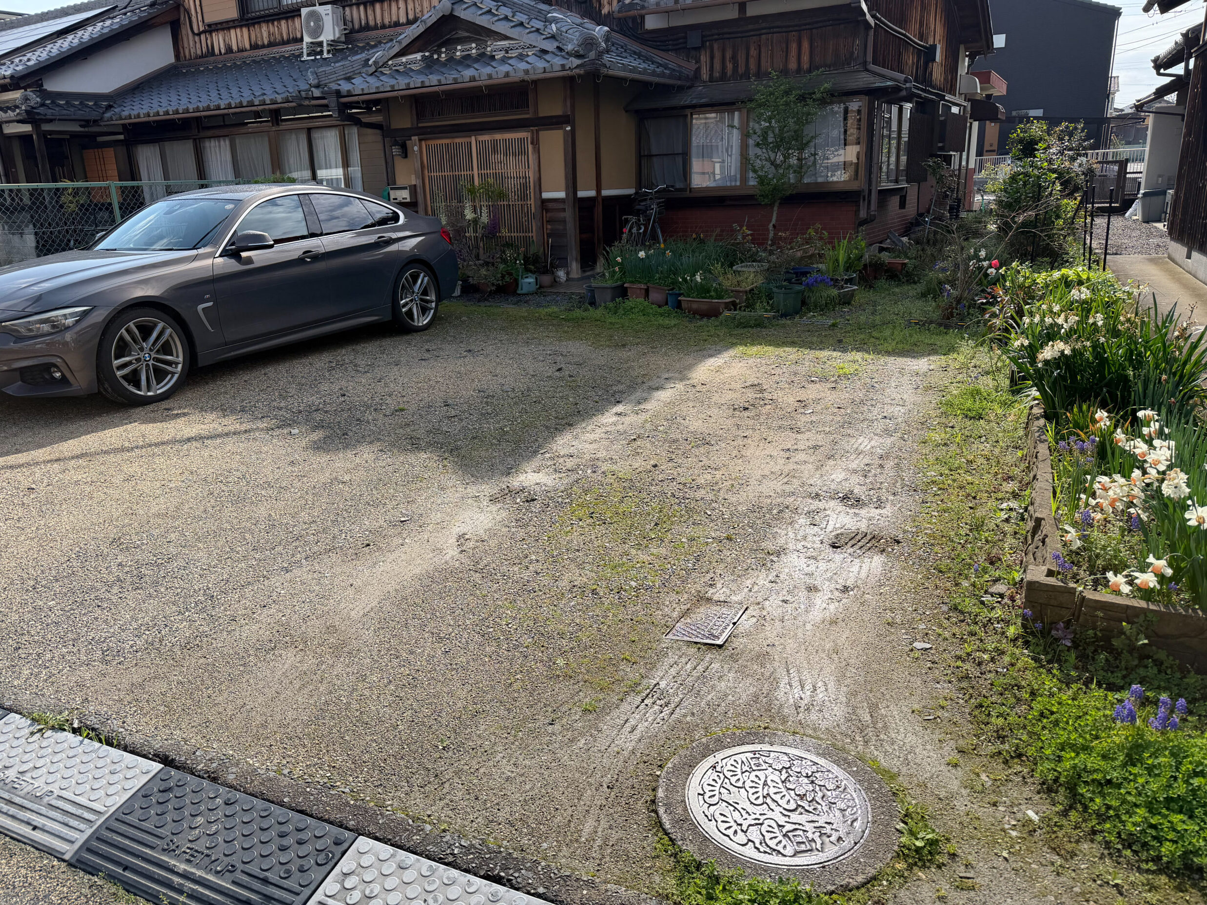 湖南市T様邸 外構コンクリート工事 施工前の写真①